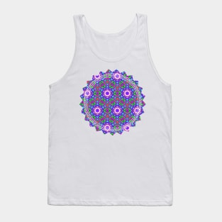 Purple Watercolor Mandala Pattern Tank Top